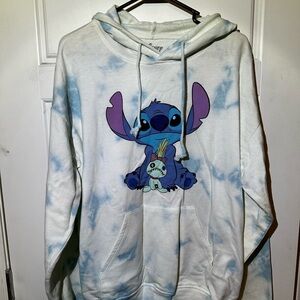 Disney Stitch Pastel Blue and White Hoodie